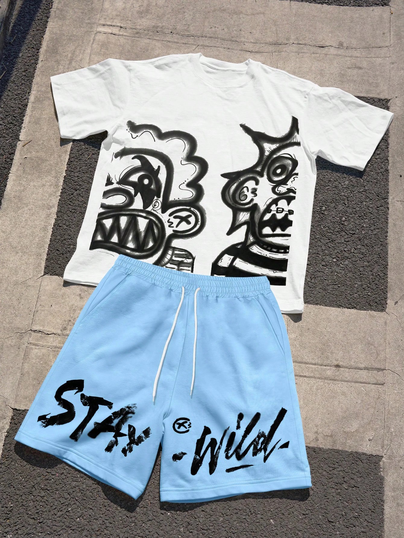 Street Fashion For 2026 - 2026 Summer New Men's Short-Sleeved Set