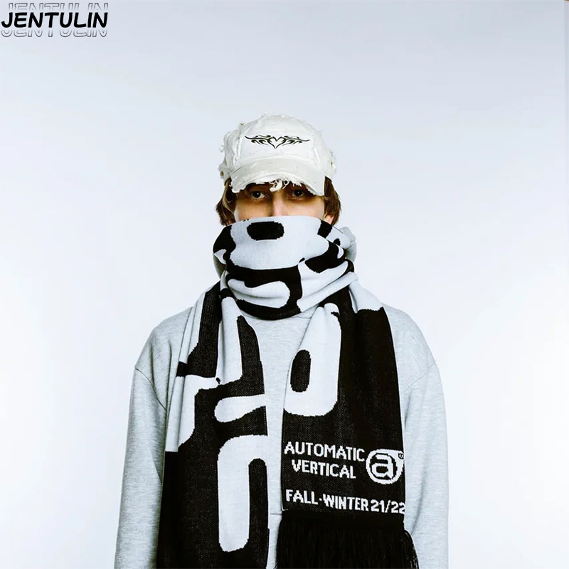 Street Fashion Kpop - Punk Fashion Creative Striped Knitted Men