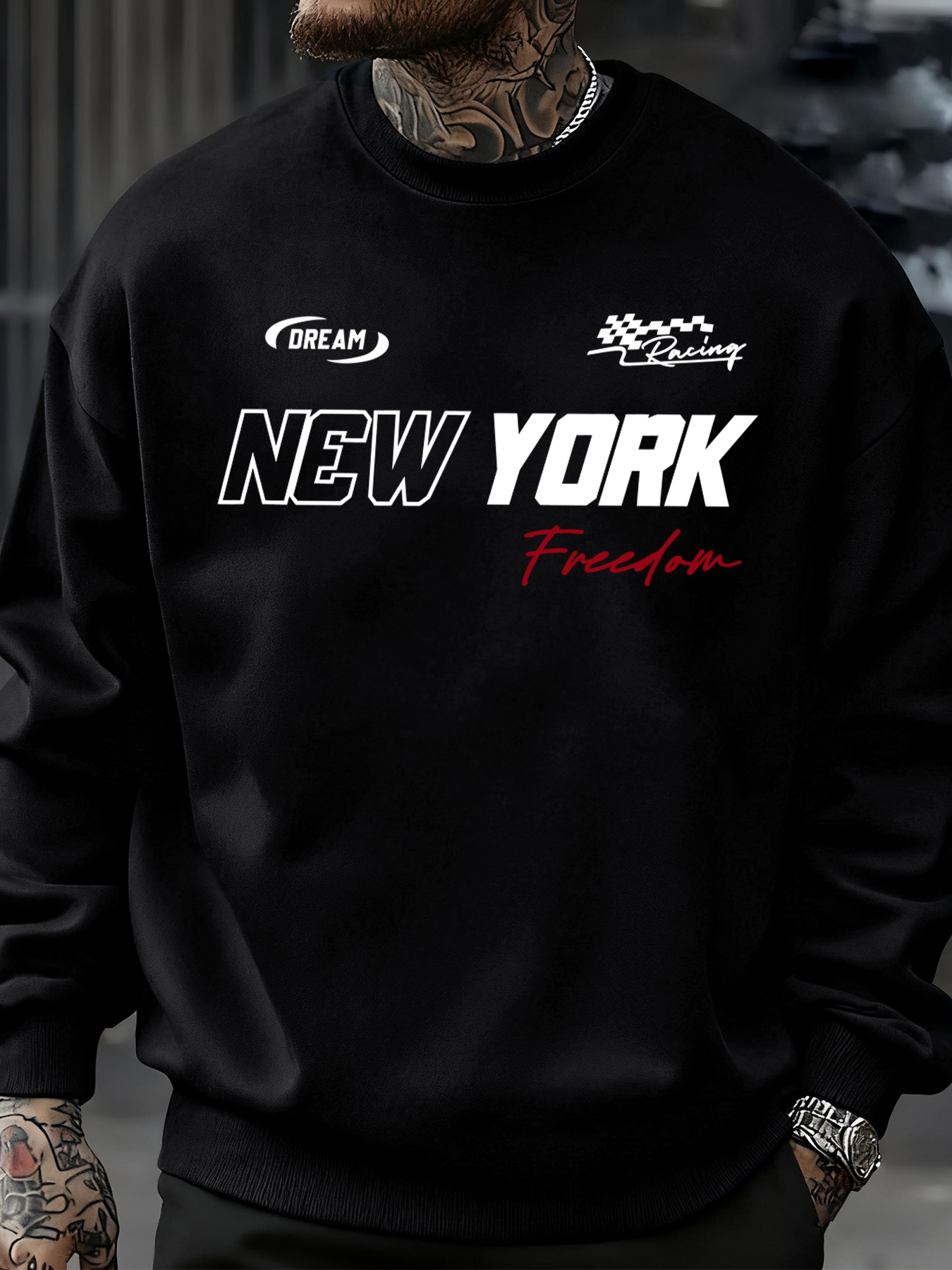 High Street Fashion New York - New York Dream Freedom Letter Design
