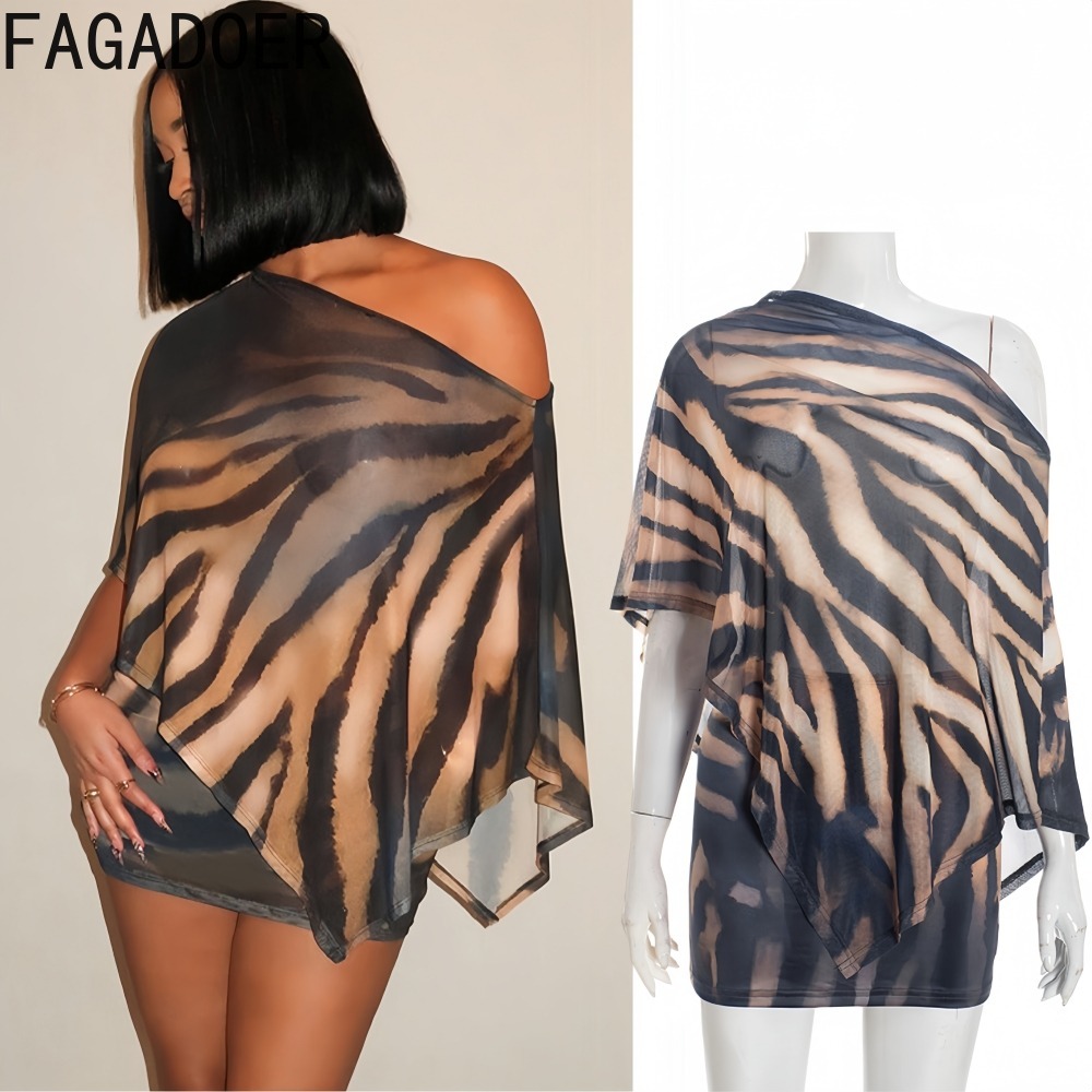 Street Fashion News - FAGADOER Sexy Claw Print 2 Pieces