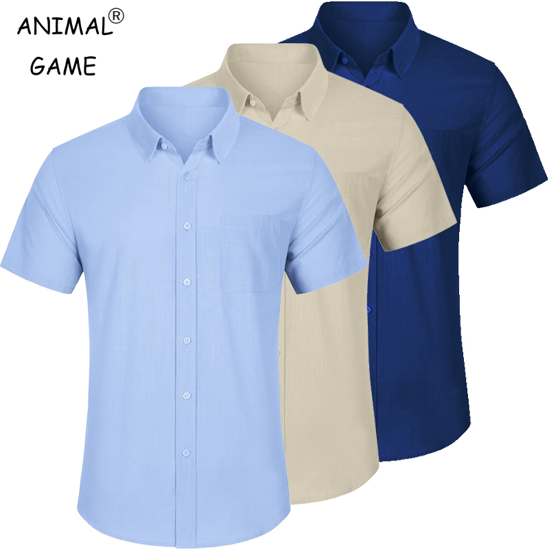 Street Fashion Game - Summer Men's Short Sleeve Cotton Shirt