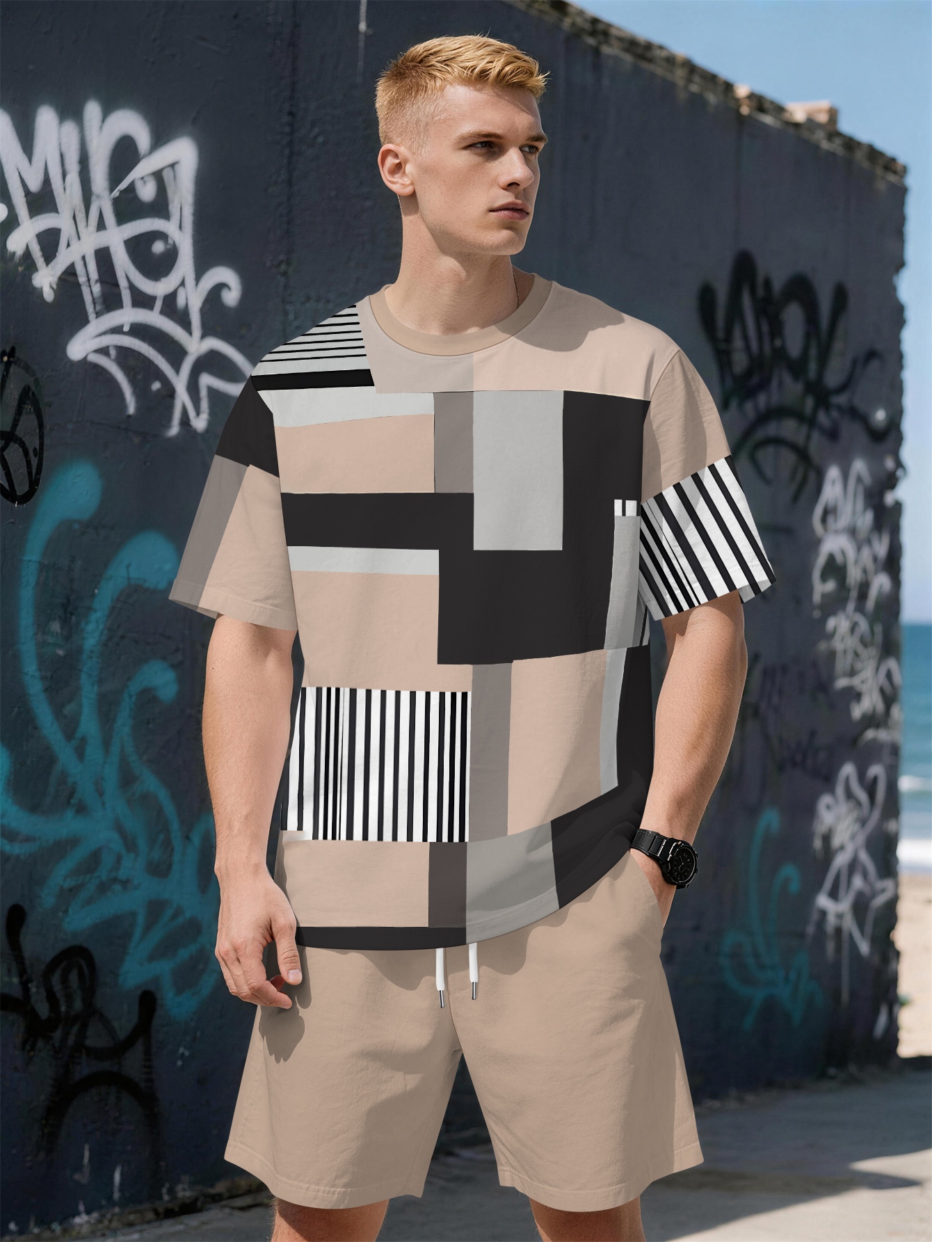 Street Fashion For 2026 - 2026 Summer New Men's Short-Sleeved Shorts