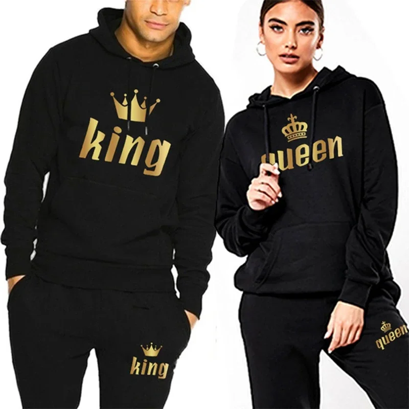 Street Fashion Hoodie - Men Women Tracksuit King And Queen