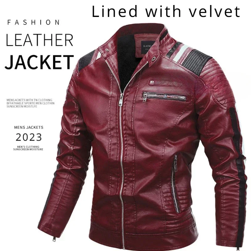 Street Fashion Jacket Men - Autumn Winter Men's Motocross Jacket PU