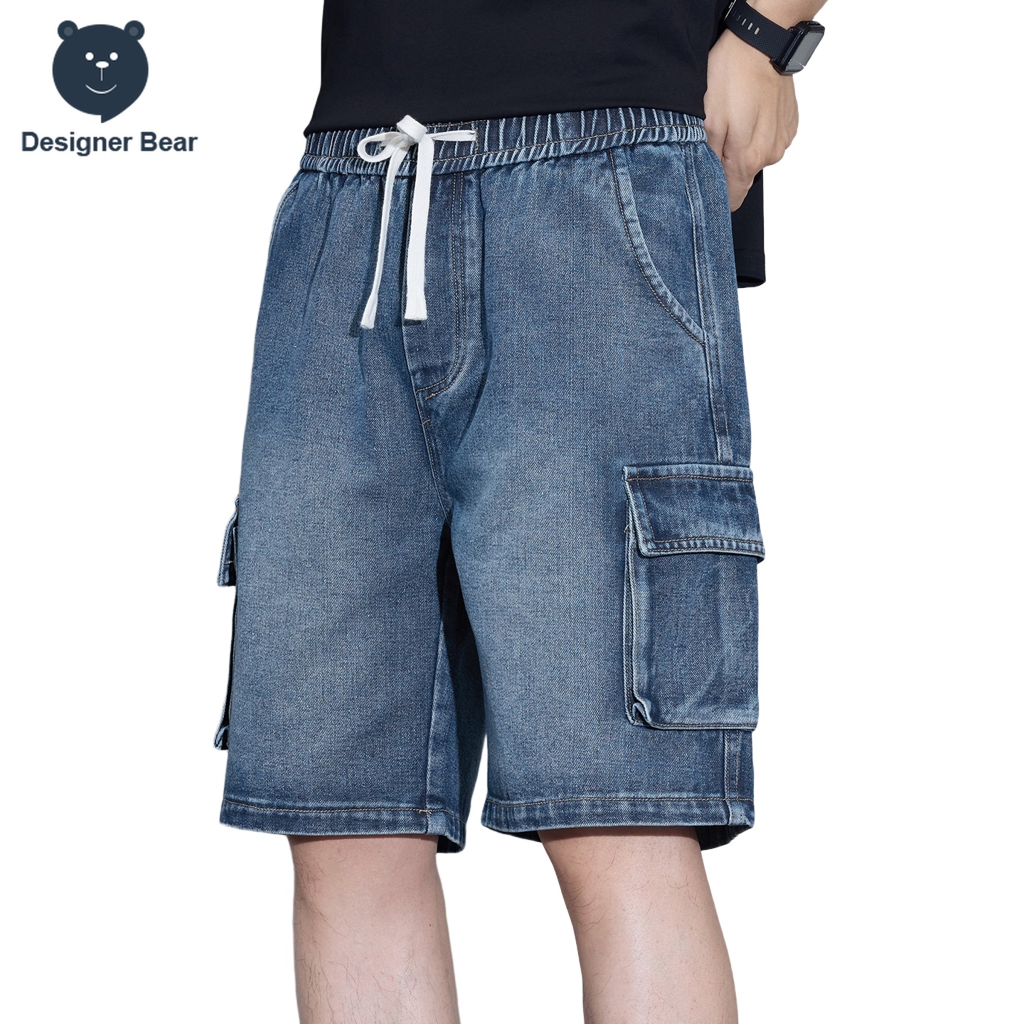 Street Fashion Jeans - Men's Multi-Pocket Cargo Denim Shorts Summer