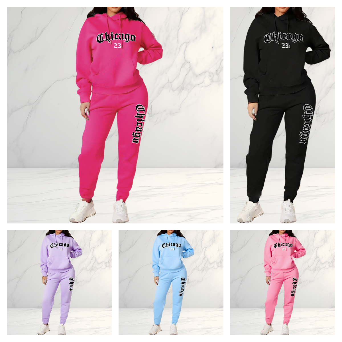 Street Fashion Hoodie - Women's Tracksuit Hoodies Trousers 2PCS Suit