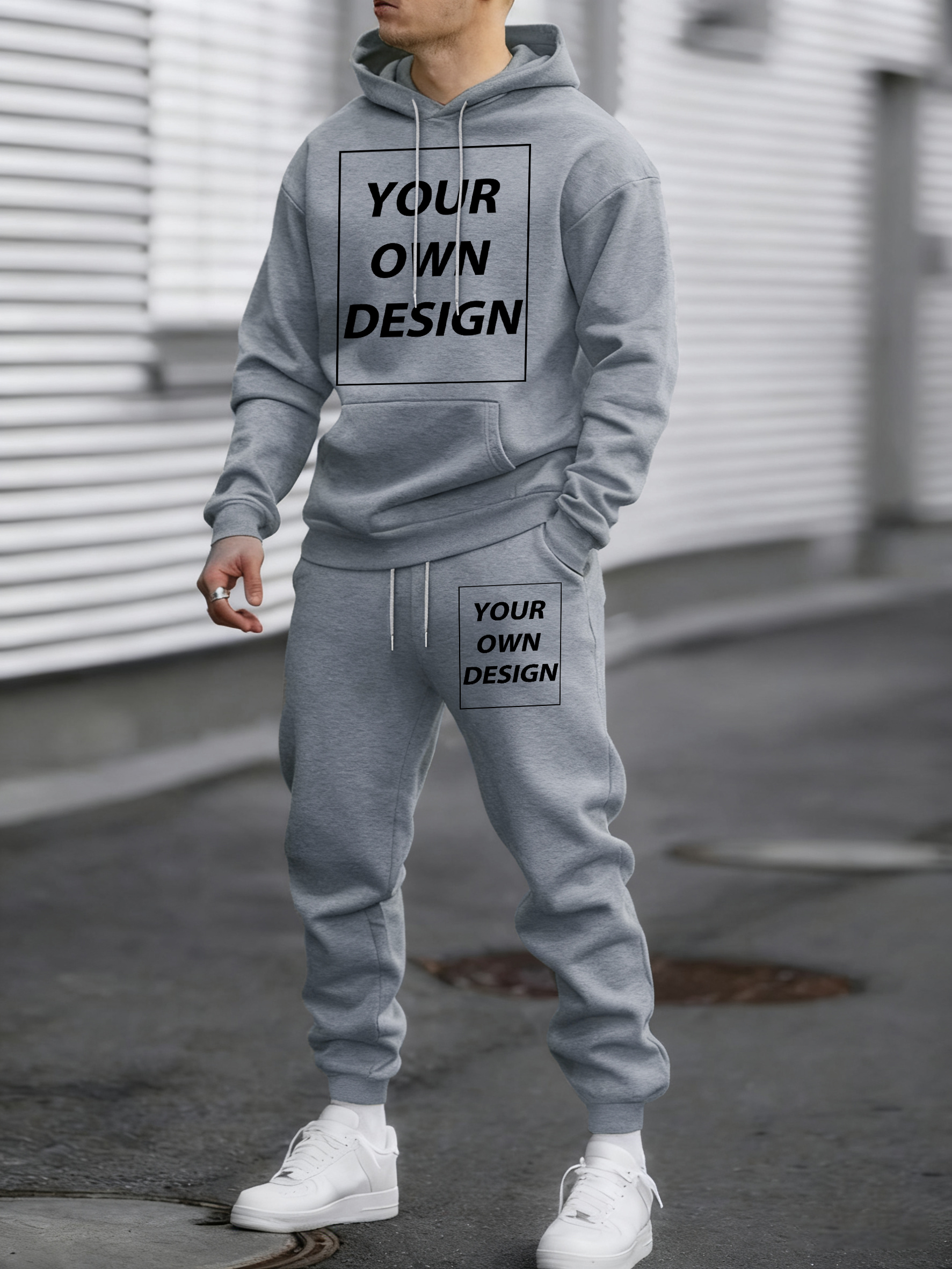 Street Fashion Hoodie - Spring Autumn Hoody Set Customized Logo
