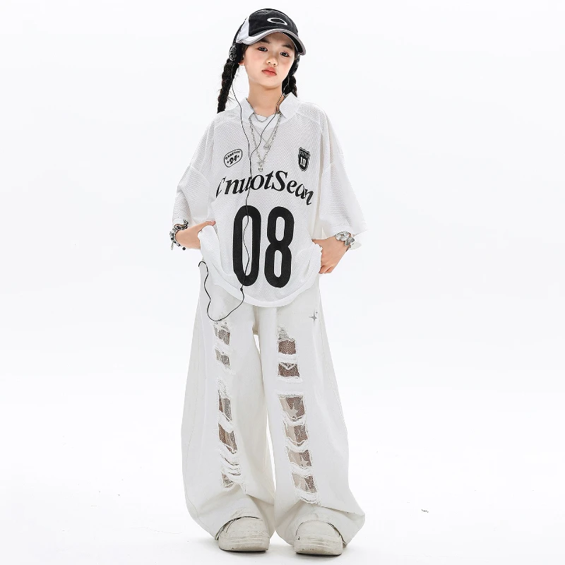Girls ‌Hip Hop Mesh T-shirt St - Street Fashion Kpop recensie en prijs