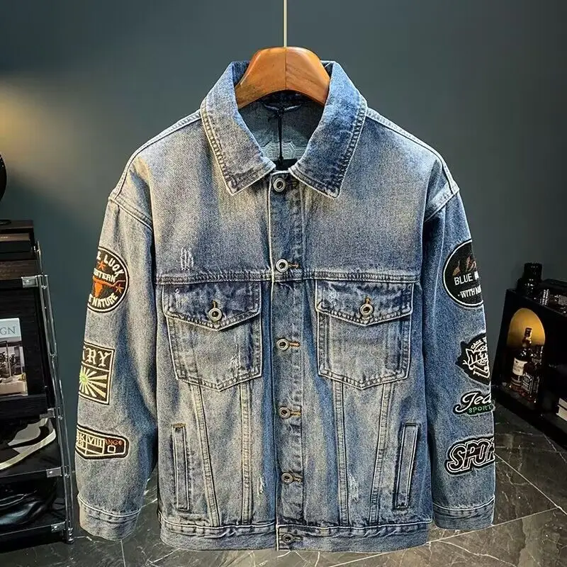 Men High Street Embroidery Pat - Street Fashion Jacket Men recensie en prijs