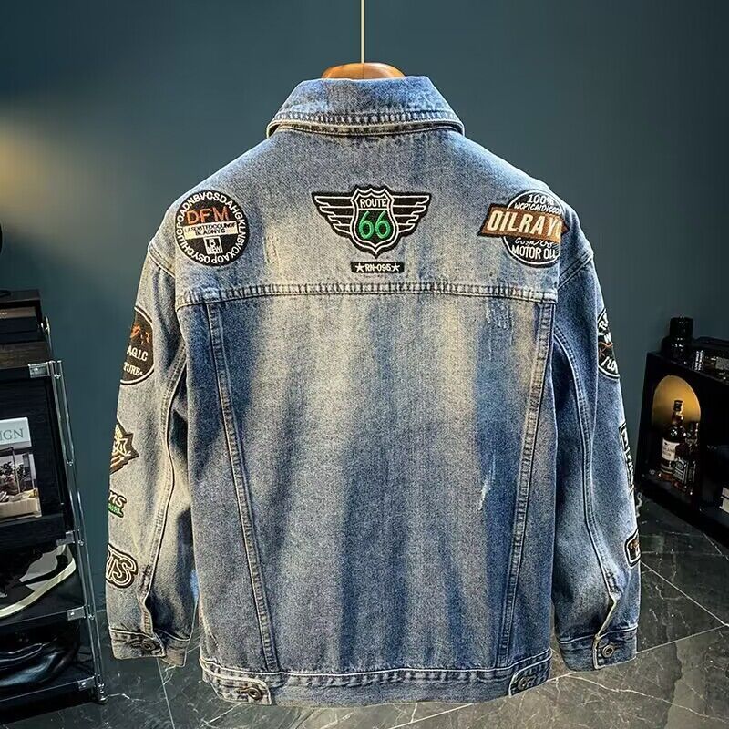 Men High Street Embroidery Pat - Street Fashion Jacket Men recensie en prijs