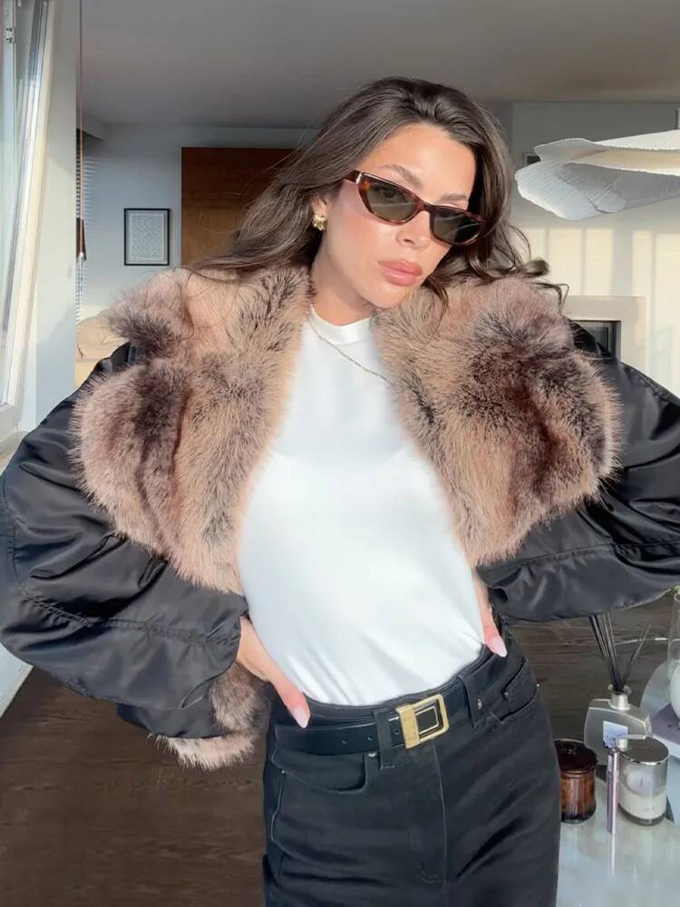 Women Fashion Faux Fur Collare - Street Fashion Taiwan recensie en prijs