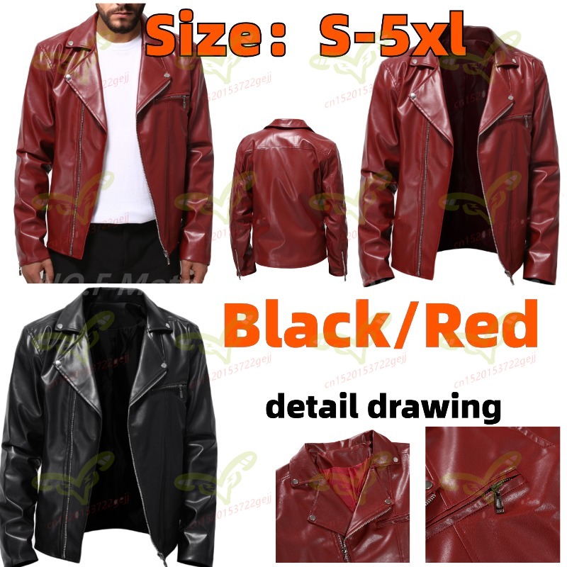 Men's Motorcycle Jacket Black  - Street Fashion Jacket Men recensie en prijs