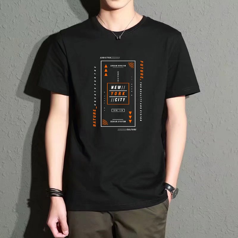 Men's Black Round-Neck Short-S - Street Fashion New York recensie en prijs