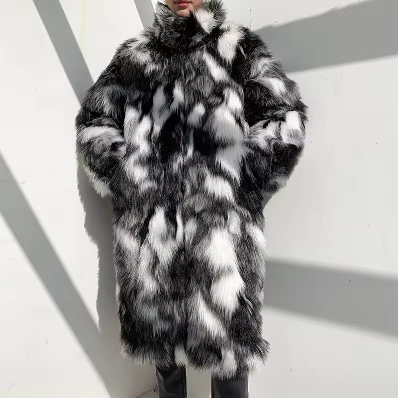 Winter Hip Hop Long Faux Fur C - Street Fashion Jacket Men recensie en prijs