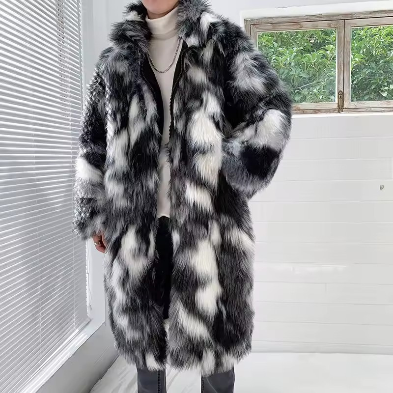 Winter Hip Hop Long Faux Fur C - Street Fashion Jacket Men recensie en prijs