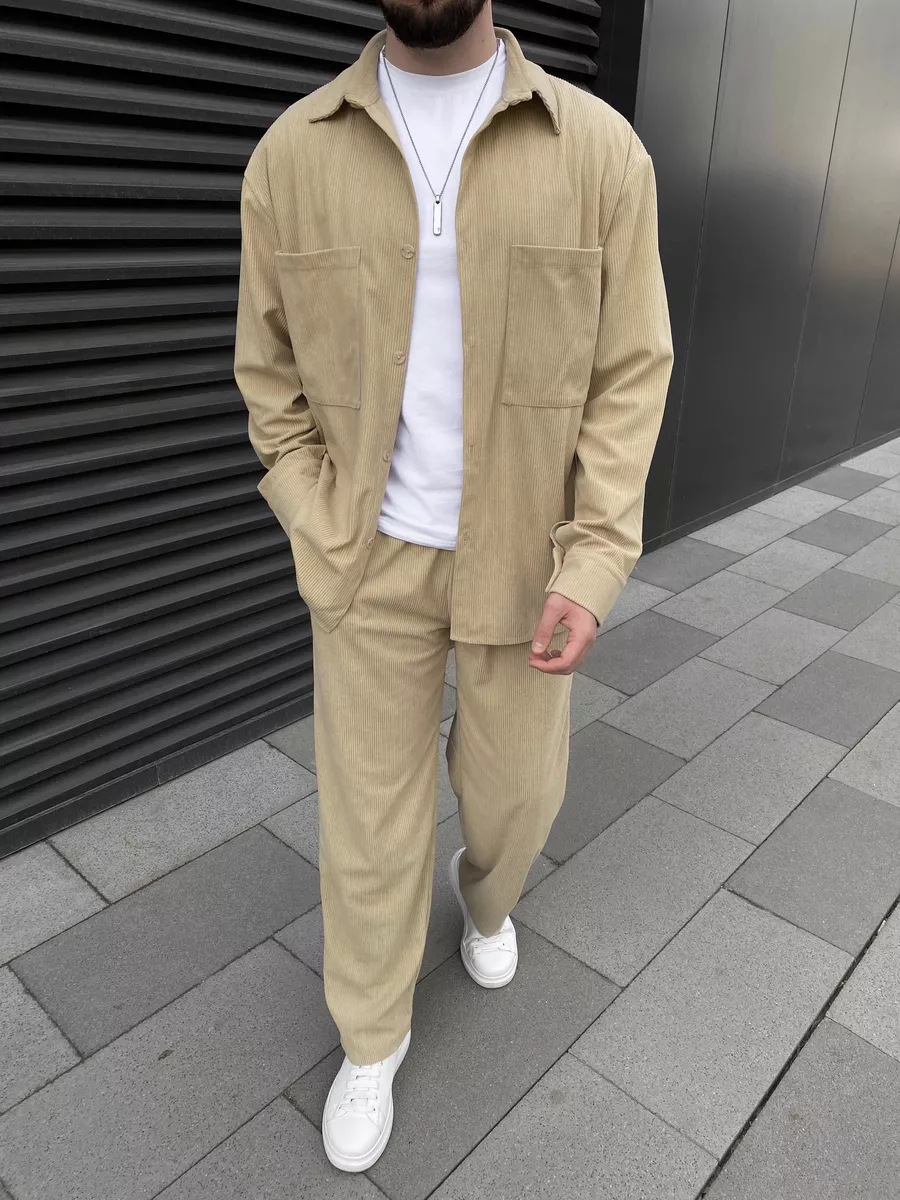 Men's corduroy two-piece outfi - Street Fashion Style recensie en prijs