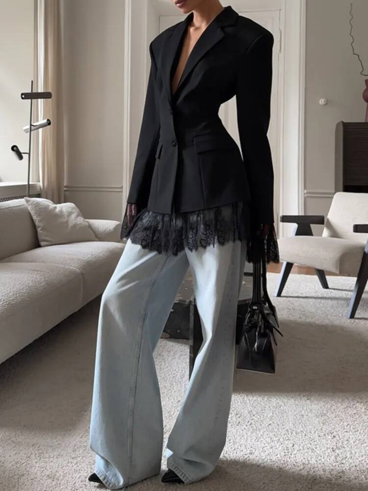 Elegant Lace Blazer Coat Women - Street Fashion Taiwan recensie en prijs