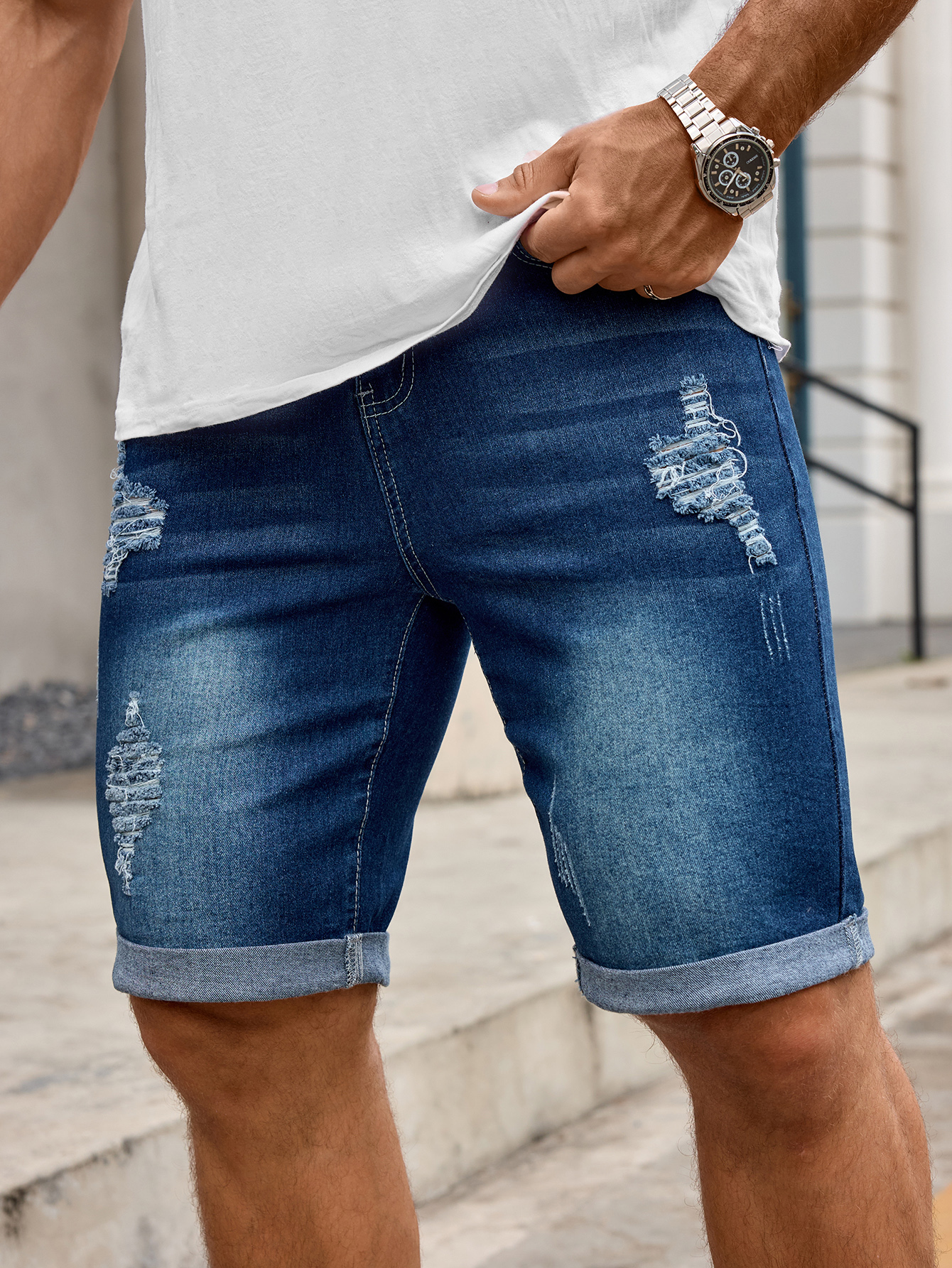 Men Denim Trousers Jeans Short - Street Fashion Jeans recensie en prijs