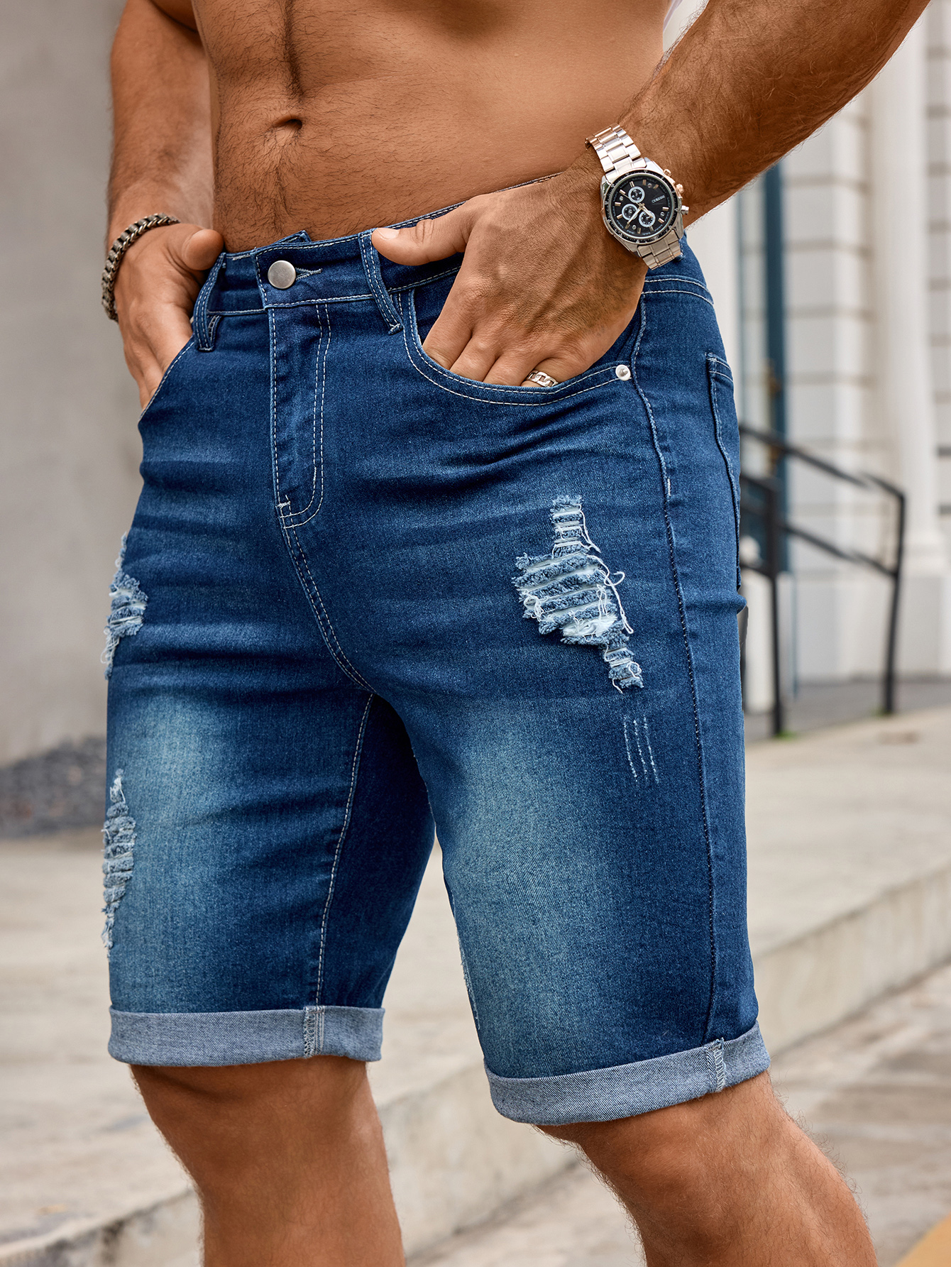 Men Denim Trousers Jeans Short - Street Fashion Jeans recensie en prijs