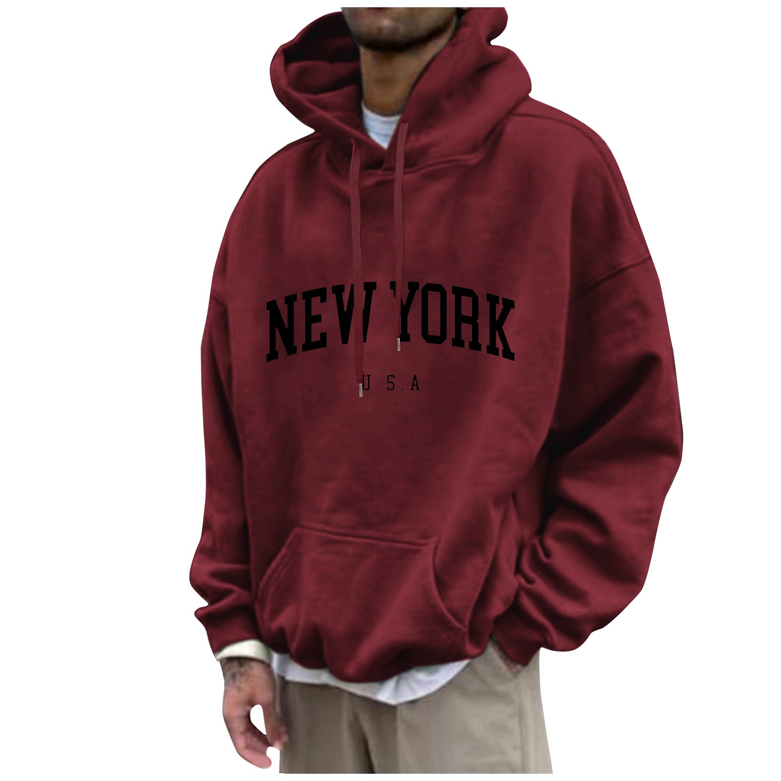 New York Print Mens Hoodies Fa - High Street Fashion New York recensie en prijs