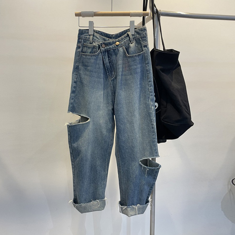 Summer Women Ripped Jeans High - Street Fashion Jeans recensie en prijs