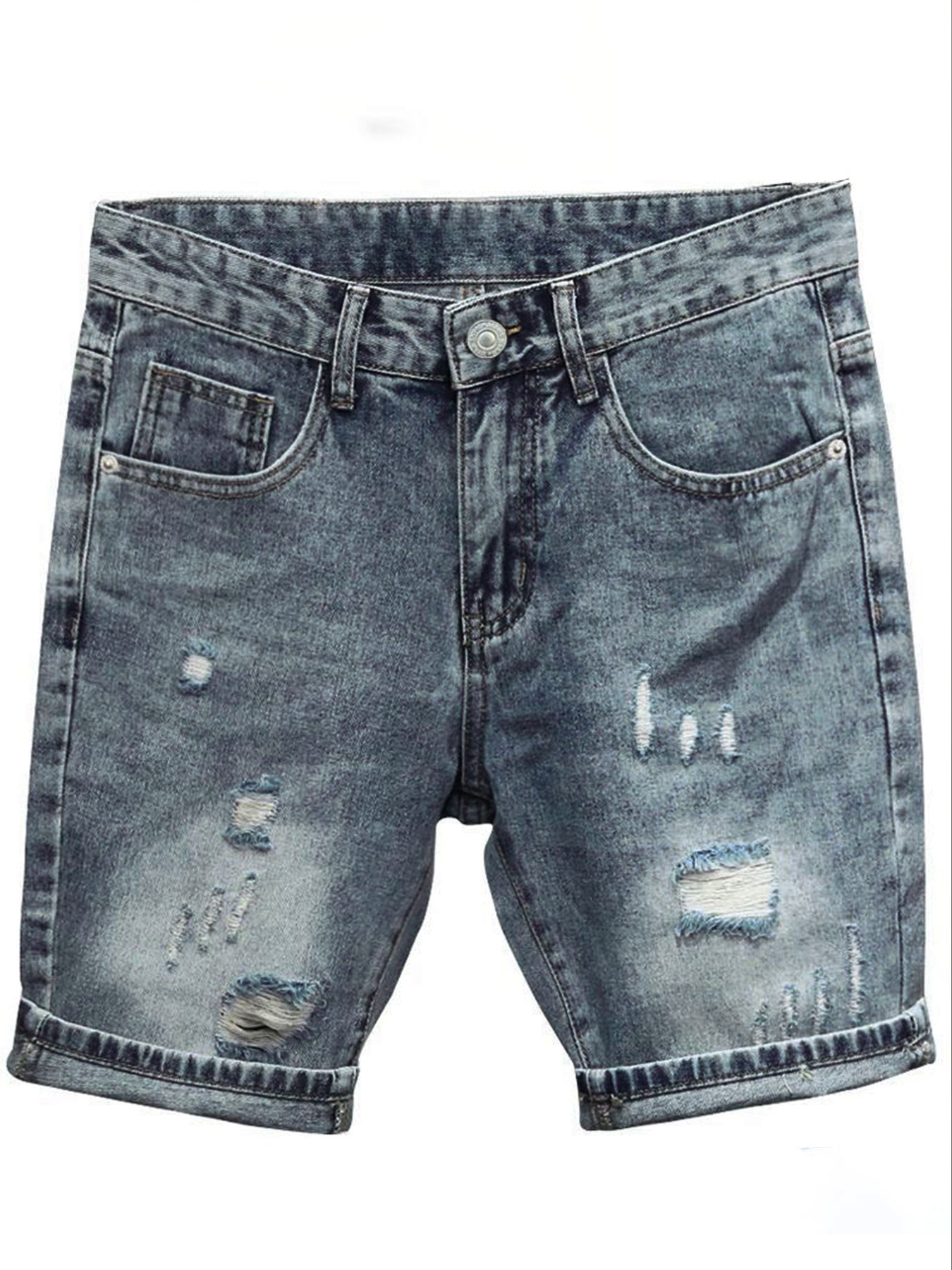 Light Blue Denim Shorts Men's  - Street Fashion Jeans recensie en prijs