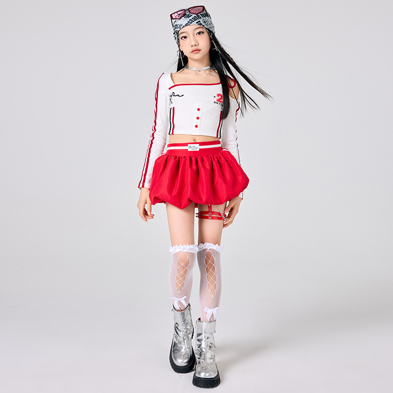 Girls Hip Hop Clothes White To - Street Fashion Kpop recensie en prijs
