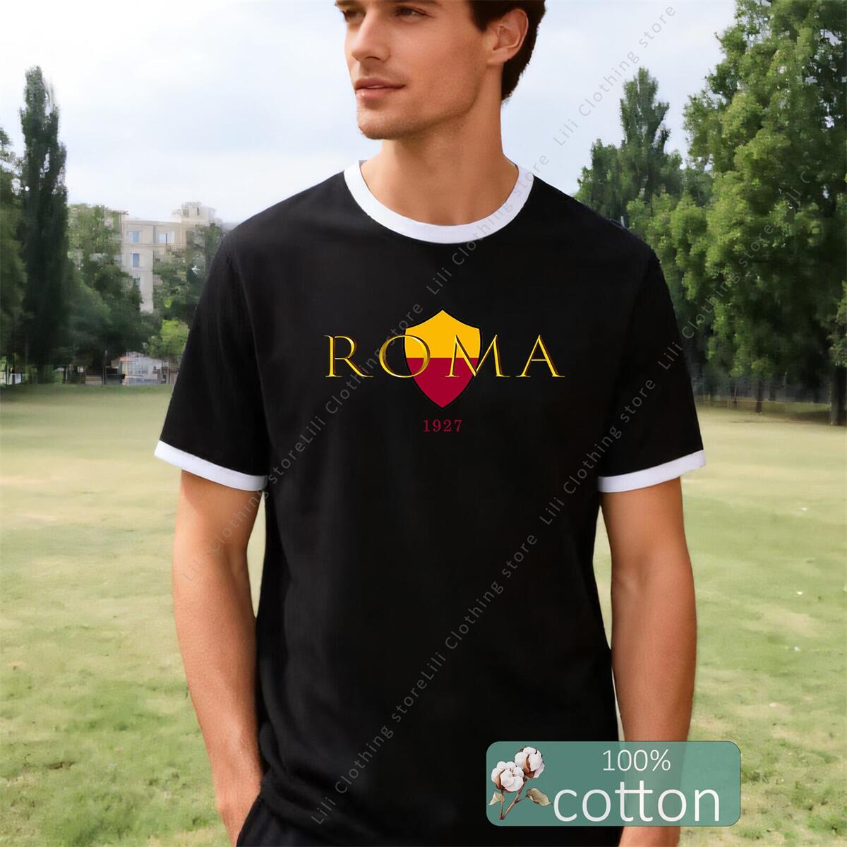 ROMA Letter Graphic Print Men' - Street Fashion Roma recensie en prijs
