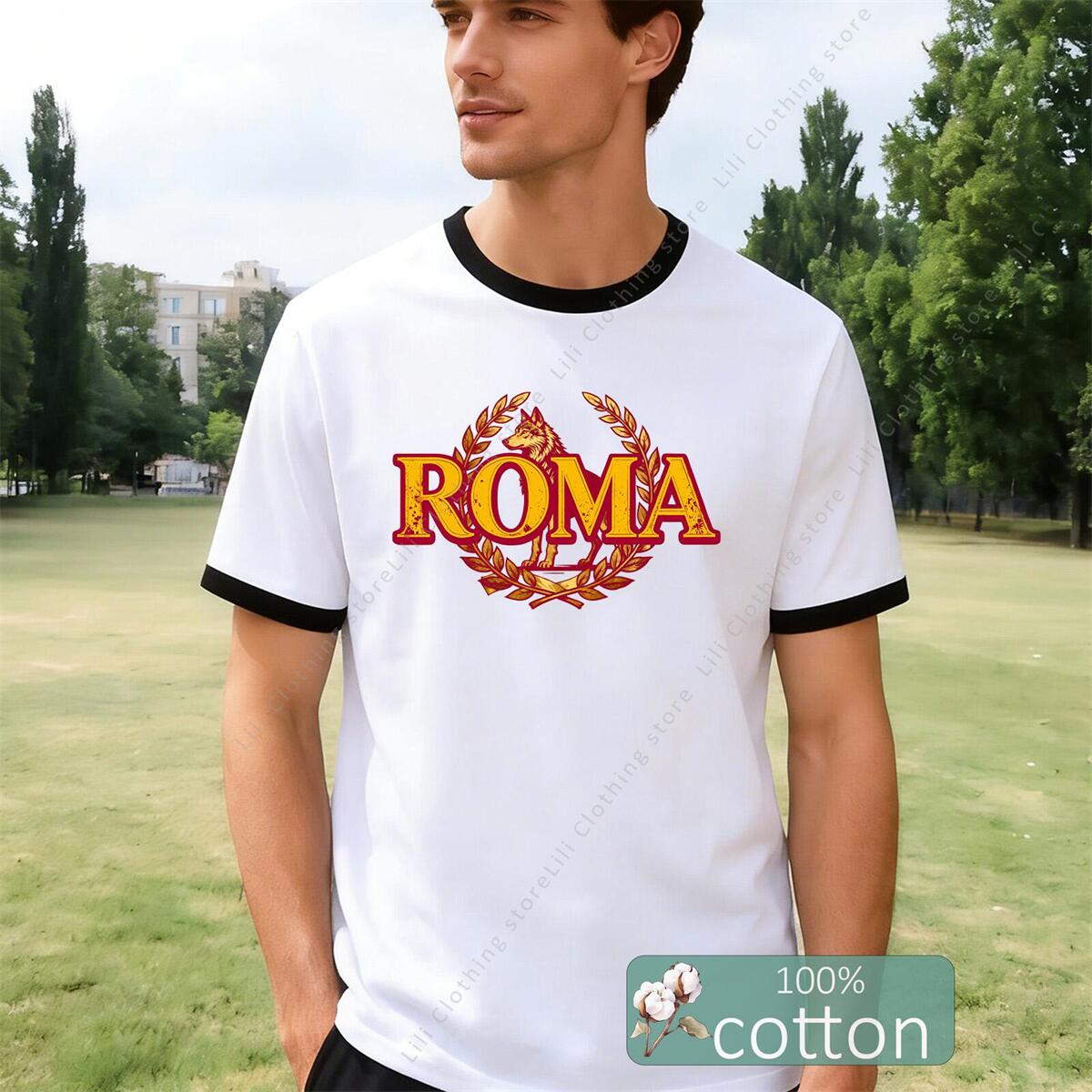 ROMA Letter Graphic Print Men' - Street Fashion Roma recensie en prijs