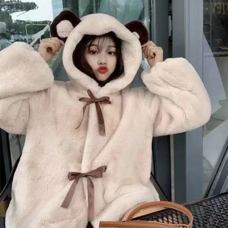 Fur Jacket Women Bear Ear Plus - Street Fashion Jacket Men recensie en prijs