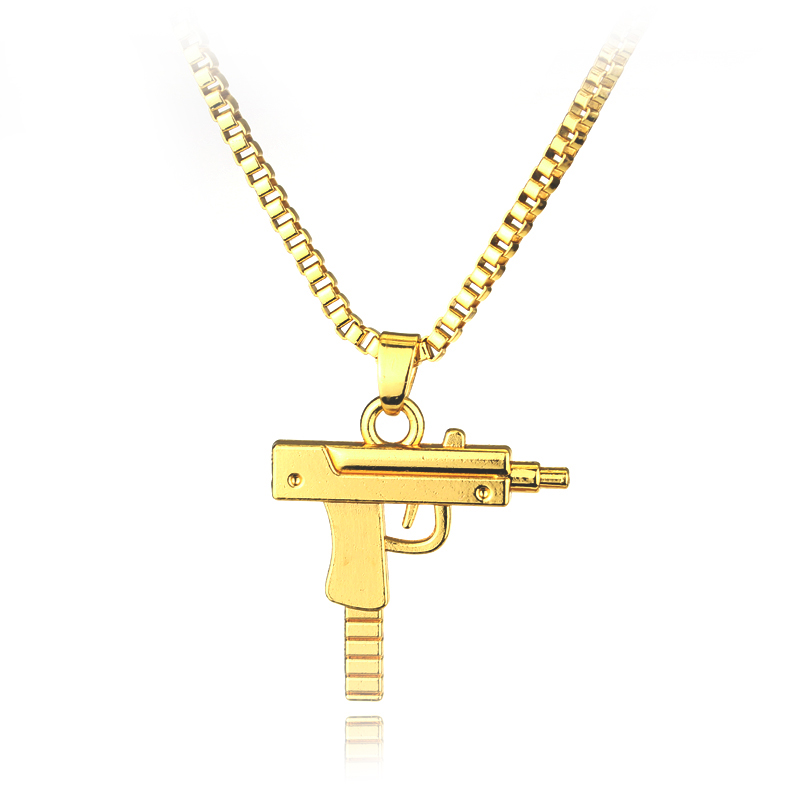 Trendy Uzi Gun Shaped Pendant  - Street Fashion Baggy recensie en prijs