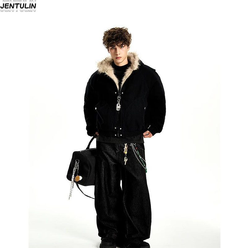 Y2K American Black Retro Wool  - Street Fashion Jacket Men recensie en prijs
