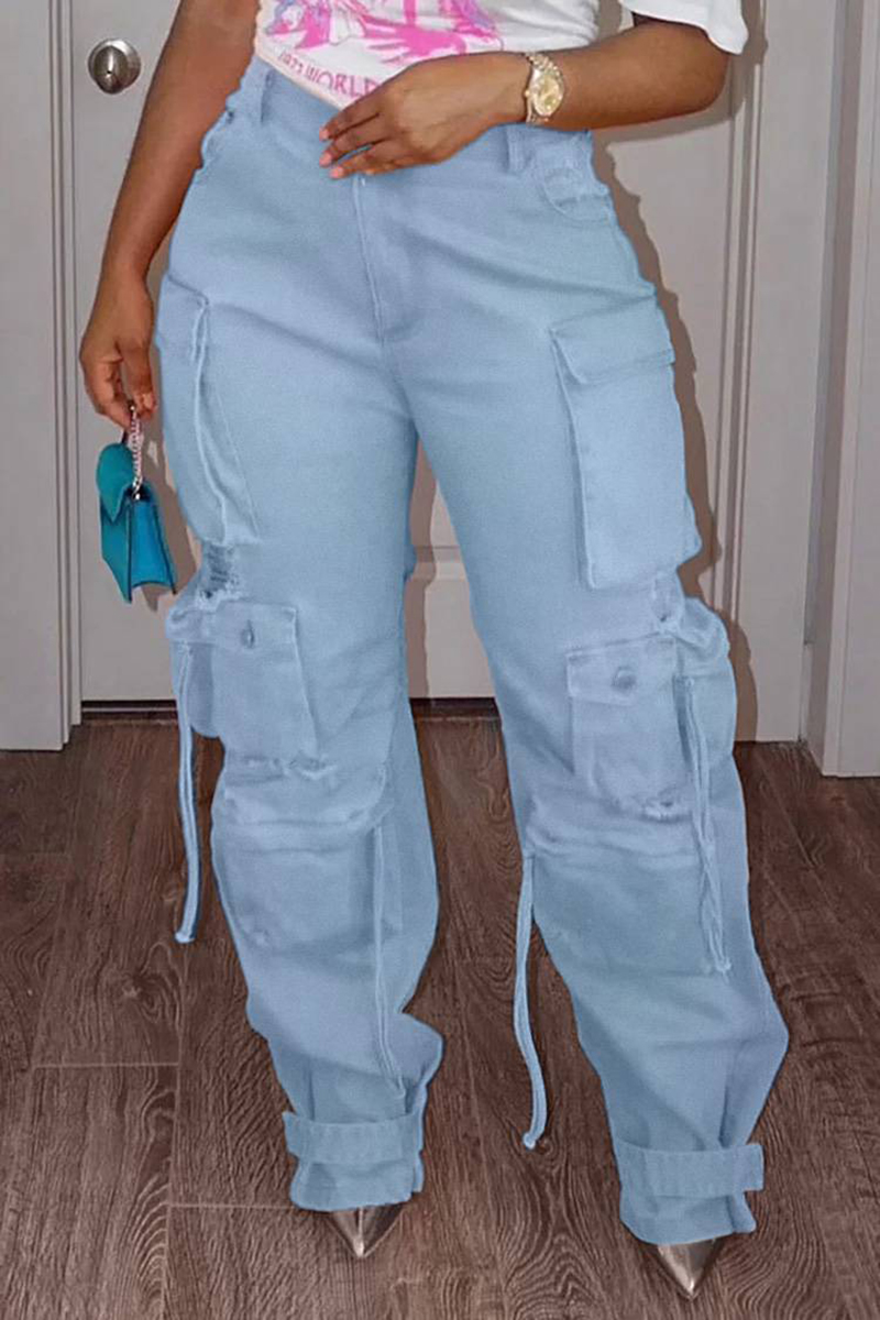 Plus Size Cargo Denim Jeans Po - Street Fashion Baggy recensie en prijs