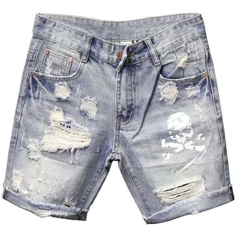 Summer Men's Worn Bead Hole Be - Street Fashion Jeans recensie en prijs